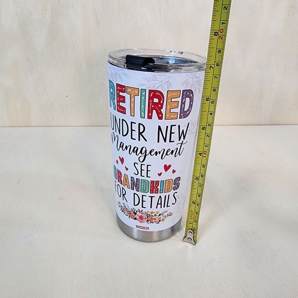 Retired Under New Management Personalized Grandma Tumbler - Picture 4 of 7